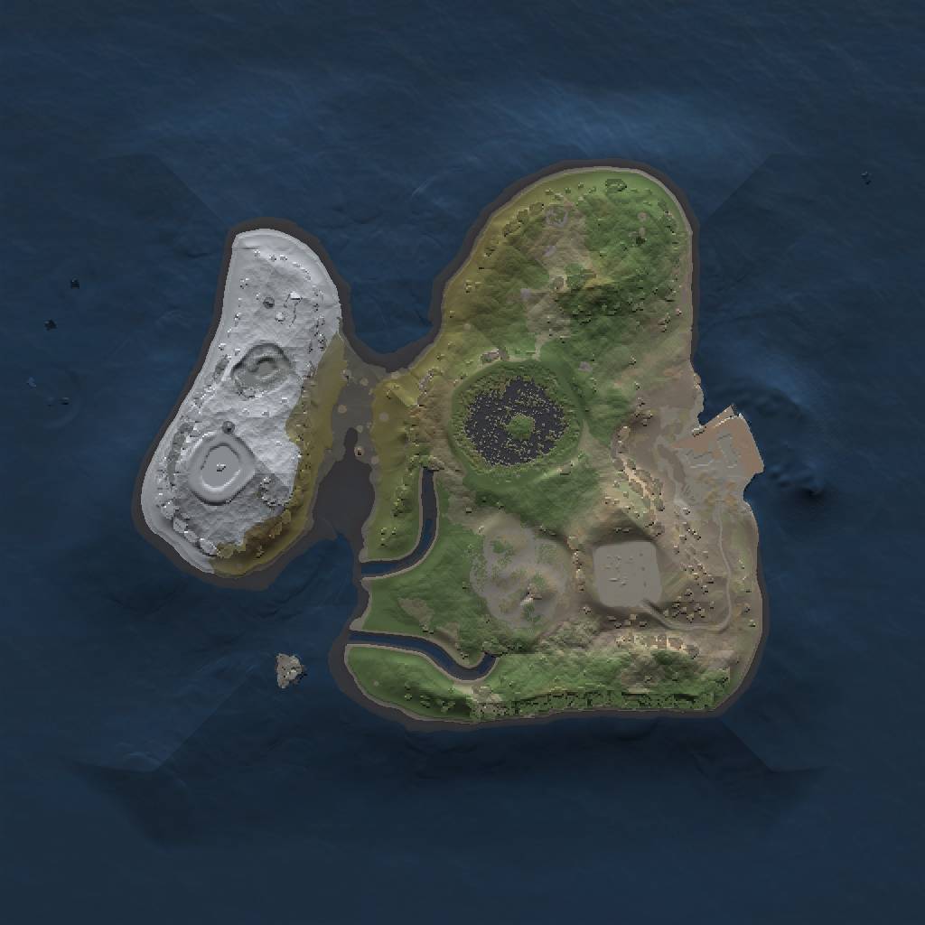 Rust Map: Procedural Map, Size: 1500, Seed: 1180711470, 3 Monuments