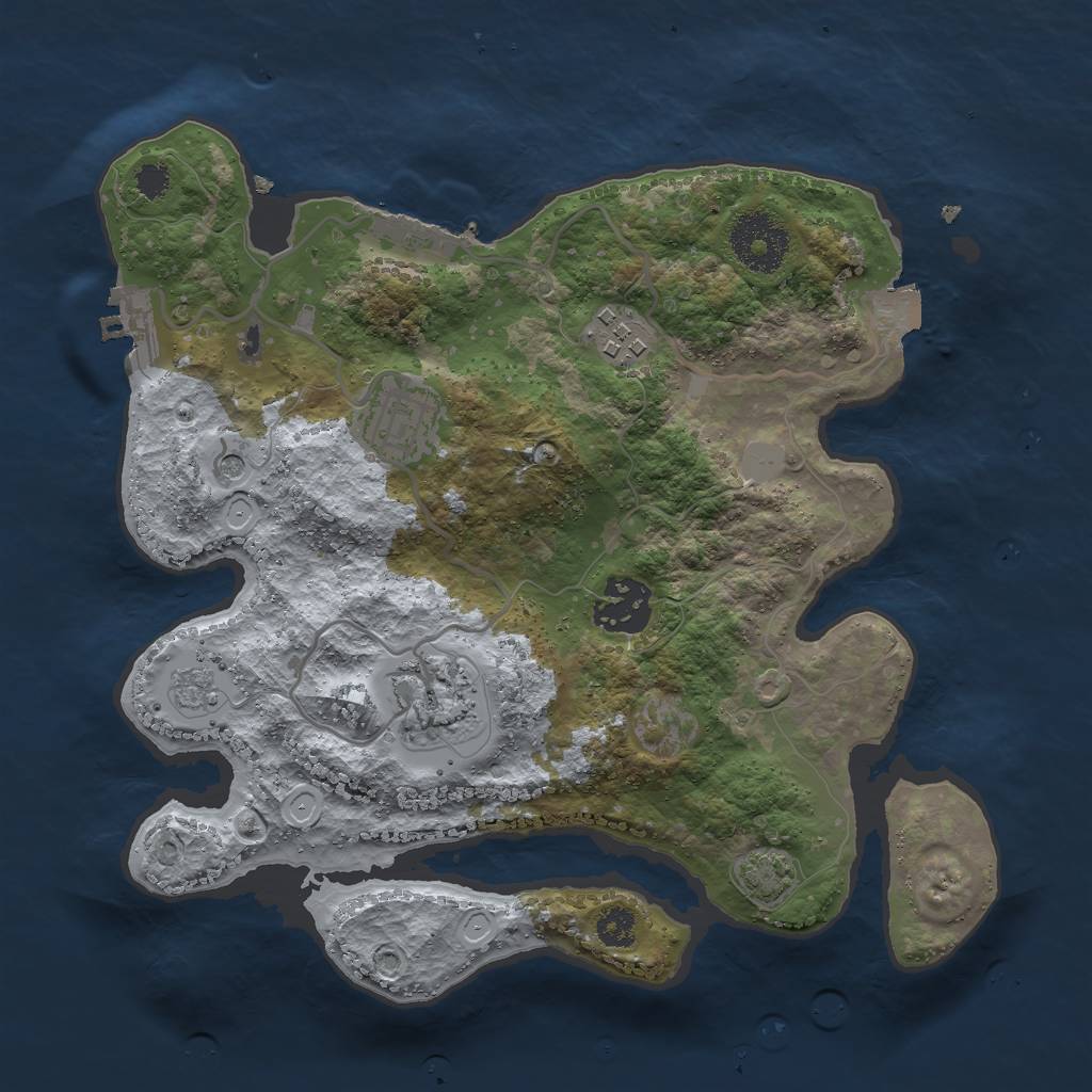 Rust Map: Procedural Map, Size: 2800, Seed: 1951666504, 12 Monuments
