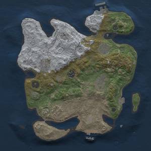 Thumbnail Rust Map: Procedural Map, Size: 3000, Seed: 1132836052, 13 Monuments