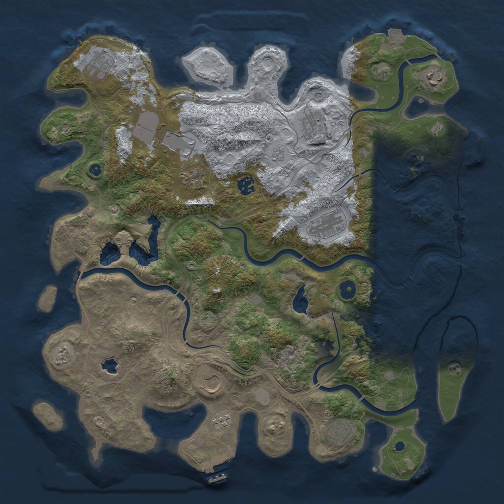Rust Map: Procedural Map, Size: 4250, Seed: 200723, 16 Monuments