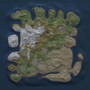 Thumbnail Rust Map: Procedural Map, Size: 3500, Seed: 197629261, 17 Monuments