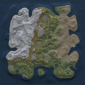 Thumbnail Rust Map: Procedural Map, Size: 3600, Seed: 8727852, 18 Monuments