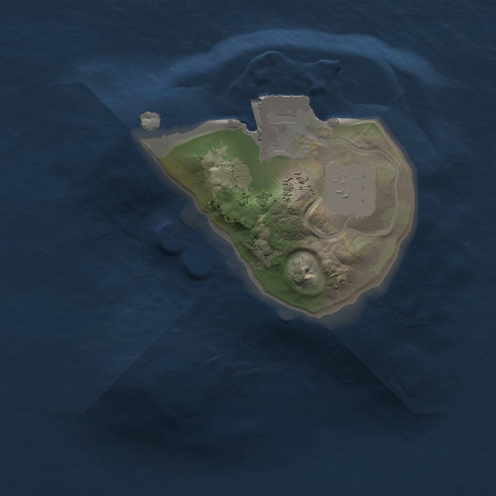 Rust Map: Procedural Map, Size: 1000, Seed: 64929654, 1 Monuments