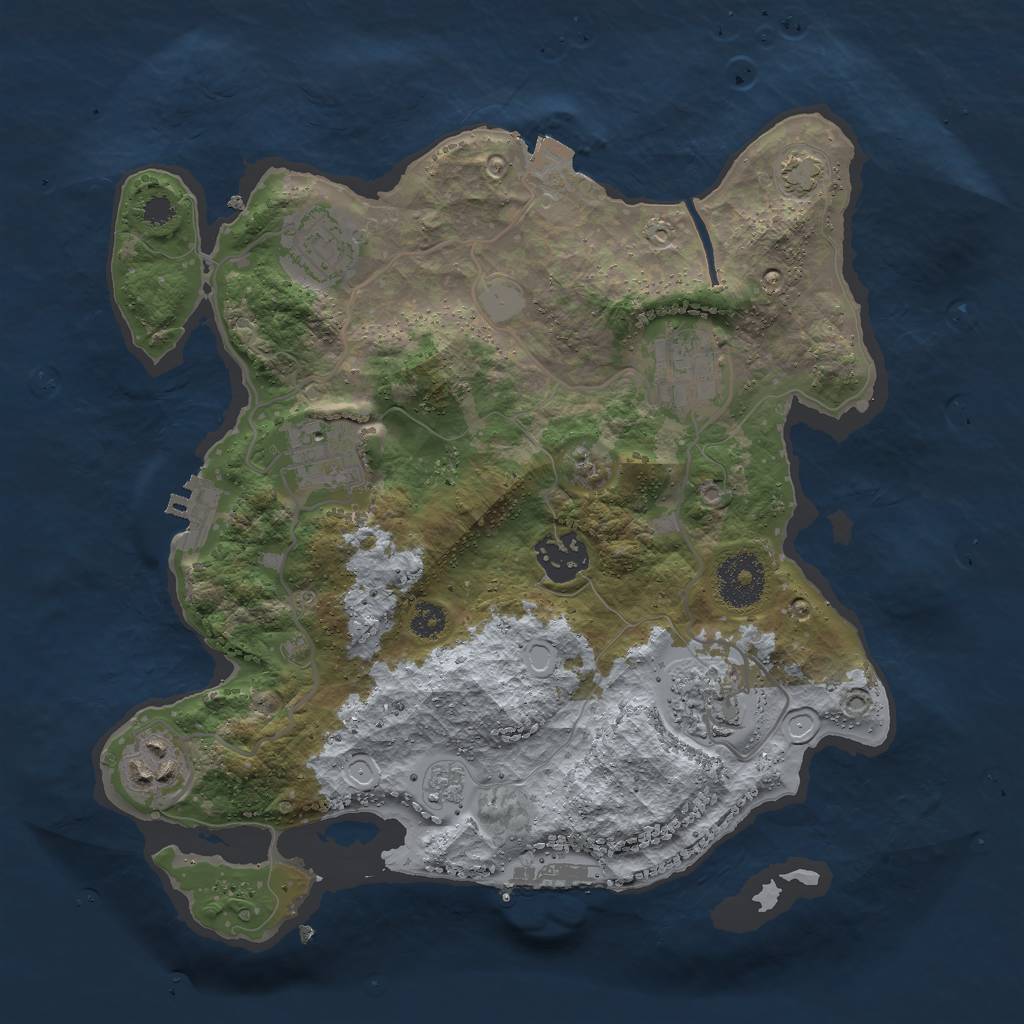 Rust Map: Procedural Map, Size: 3000, Seed: 31260, 13 Monuments