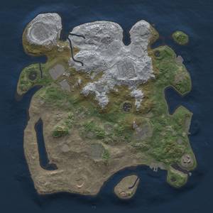 Thumbnail Rust Map: Procedural Map, Size: 3500, Seed: 1803882362, 18 Monuments