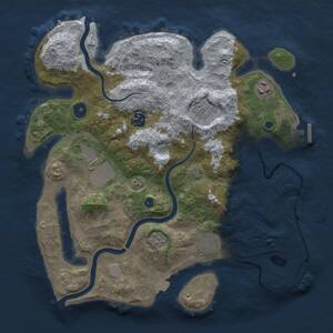 Thumbnail Rust Map: Procedural Map, Size: 3500, Seed: 1803882362, 12 Monuments
