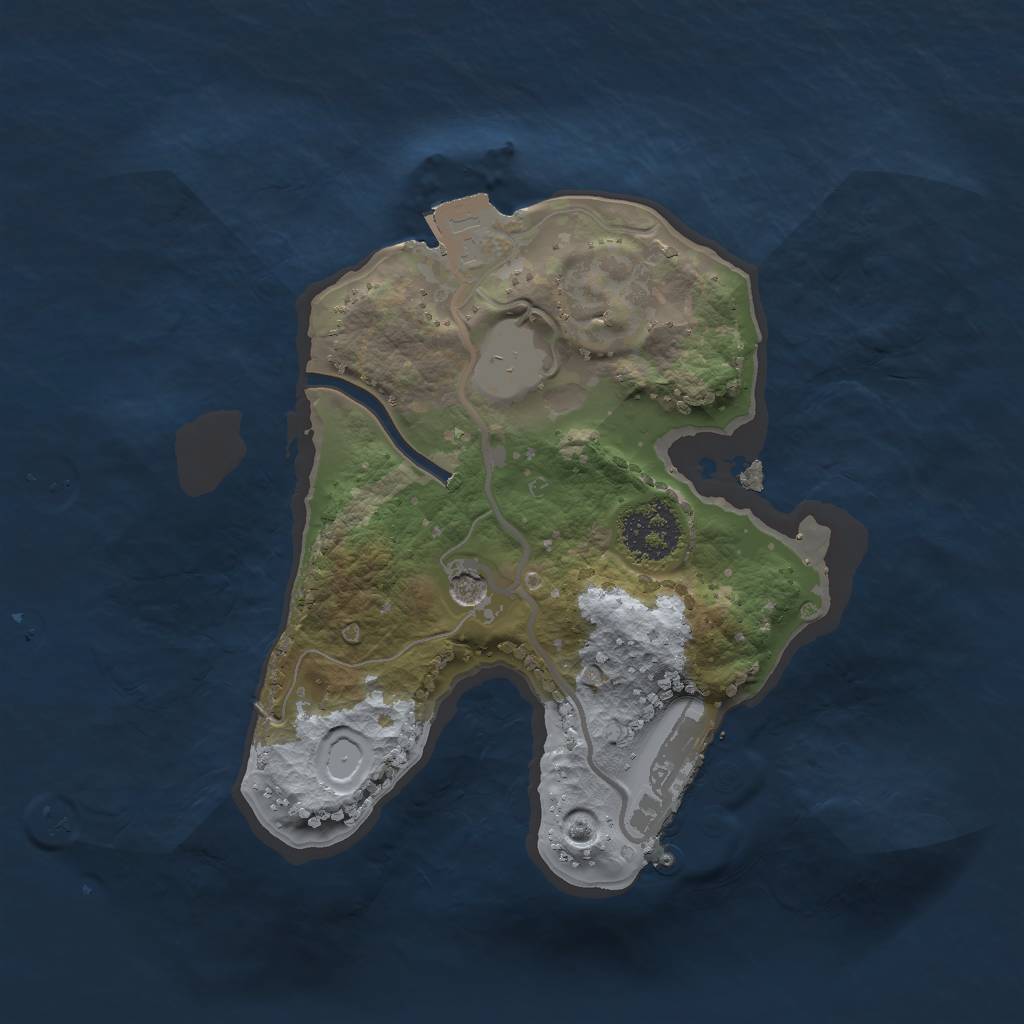 Rust Map: Procedural Map, Size: 1800, Seed: 2345235, 5 Monuments