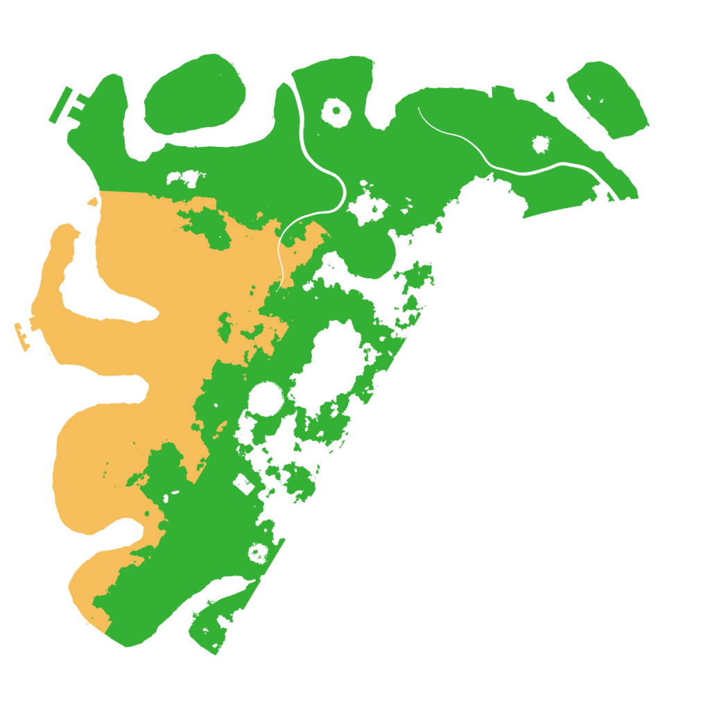 Biome Rust Map: Procedural Map, Size: 3700, Seed: 142390528