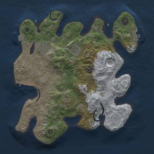 Thumbnail Rust Map: Procedural Map, Size: 3000, Seed: 1825226778, 12 Monuments