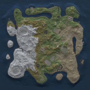 Thumbnail Rust Map: Procedural Map, Size: 3700, Seed: 10110637, 18 Monuments