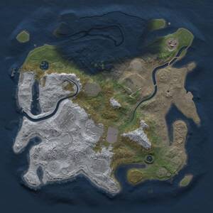 Thumbnail Rust Map: Procedural Map, Size: 3500, Seed: 409860846, 14 Monuments