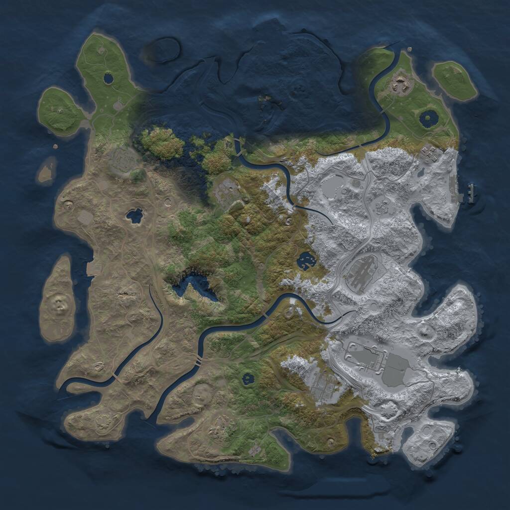 Rust Map: Procedural Map, Size: 4250, Seed: 978941352, 15 Monuments