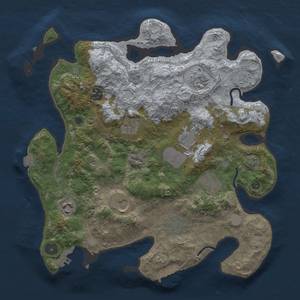 Thumbnail Rust Map: Procedural Map, Size: 3500, Seed: 22812363, 17 Monuments