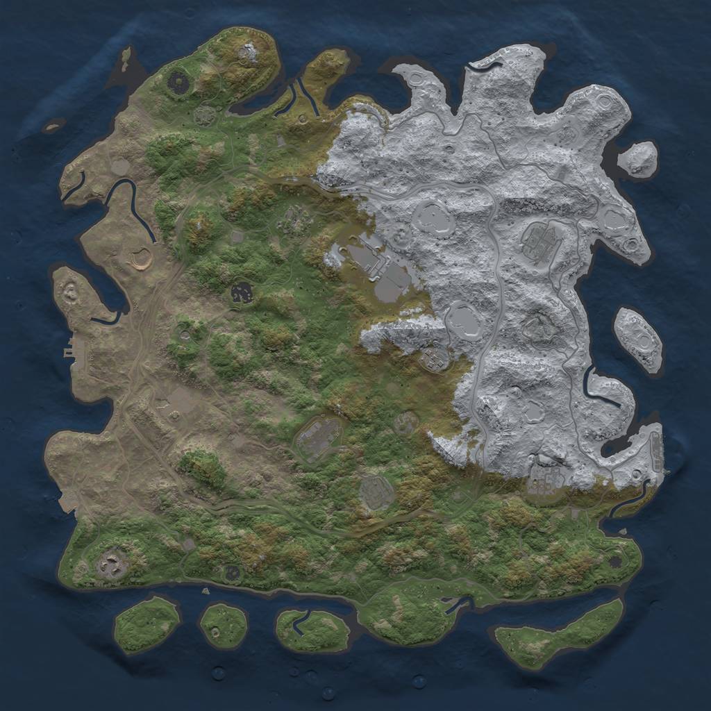 Rust Map: Procedural Map, Size: 4800, Seed: 25015, 19 Monuments