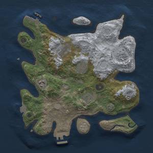 Thumbnail Rust Map: Procedural Map, Size: 3000, Seed: 689522136, 14 Monuments