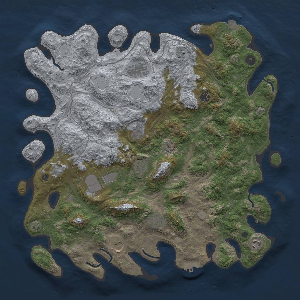 Rust Map: Procedural Map, Size: 4411, Seed: 1809792038, 16 Monuments