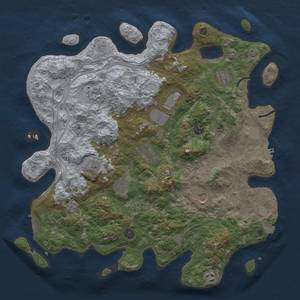 Thumbnail Rust Map: Procedural Map, Size: 4250, Seed: 1160728052, 19 Monuments