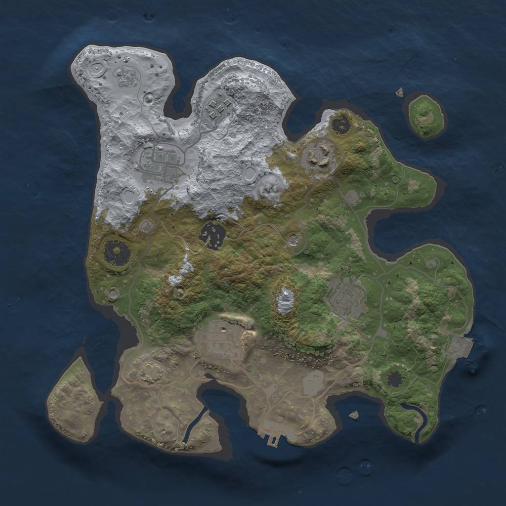 Rust Map: Procedural Map, Size: 2900, Seed: 25987631, 13 Monuments