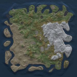 Thumbnail Rust Map: Procedural Map, Size: 4500, Seed: 238386308, 19 Monuments