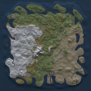 Thumbnail Rust Map: Procedural Map, Size: 5000, Seed: 766001337, 19 Monuments