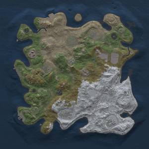 Thumbnail Rust Map: Procedural Map, Size: 3500, Seed: 1377571907, 17 Monuments