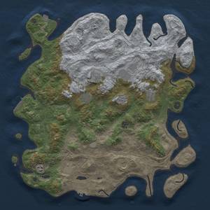 Thumbnail Rust Map: Procedural Map, Size: 4500, Seed: 695455743, 17 Monuments