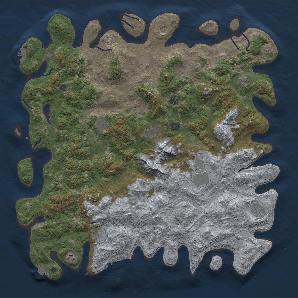 Rust Map: Procedural Map, Size: 5000, Seed: 481233316, 19 Monuments