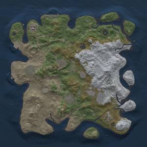 Thumbnail Rust Map: Procedural Map, Size: 3700, Seed: 1732874830, 16 Monuments