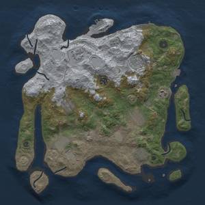 Thumbnail Rust Map: Procedural Map, Size: 3700, Seed: 453986, 17 Monuments