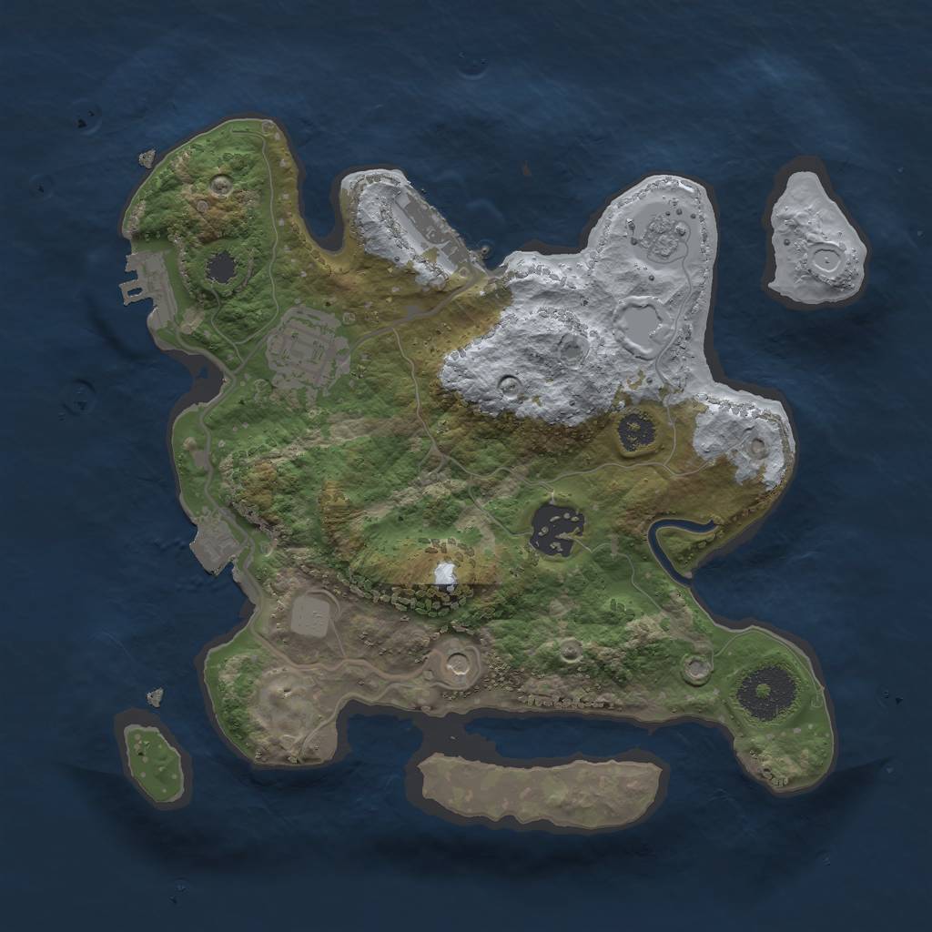 Rust Map: Procedural Map, Size: 2600, Seed: 28, 9 Monuments