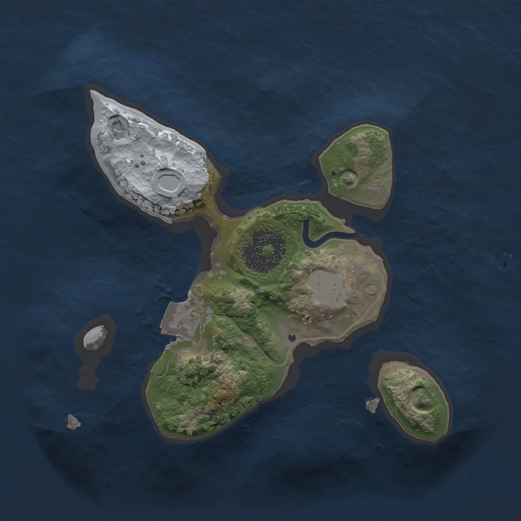 Rust Map: Procedural Map, Size: 1800, Seed: 64443, 3 Monuments
