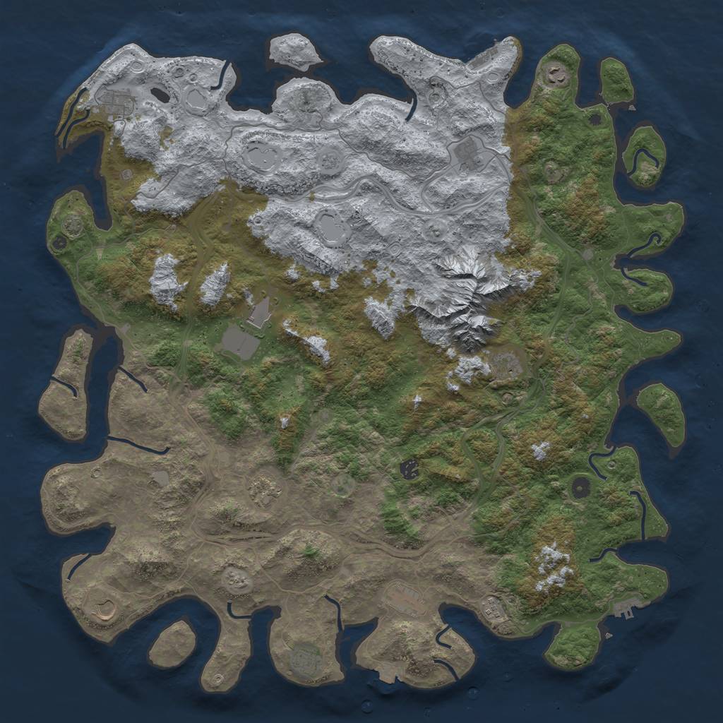 Rust Map: Procedural Map, Size: 5353, Seed: 1776186188, 19 Monuments