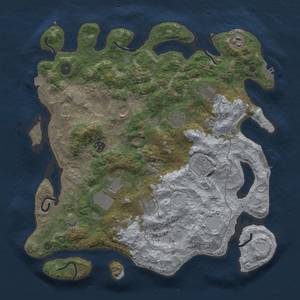 Thumbnail Rust Map: Procedural Map, Size: 4000, Seed: 61398423, 17 Monuments