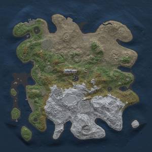 Thumbnail Rust Map: Procedural Map, Size: 3300, Seed: 165533895, 13 Monuments