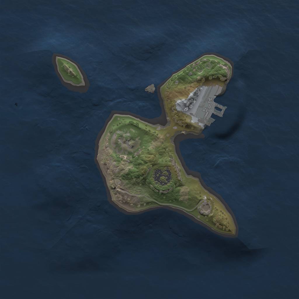 Rust Map: Procedural Map, Size: 1600, Seed: 181, 4 Monuments