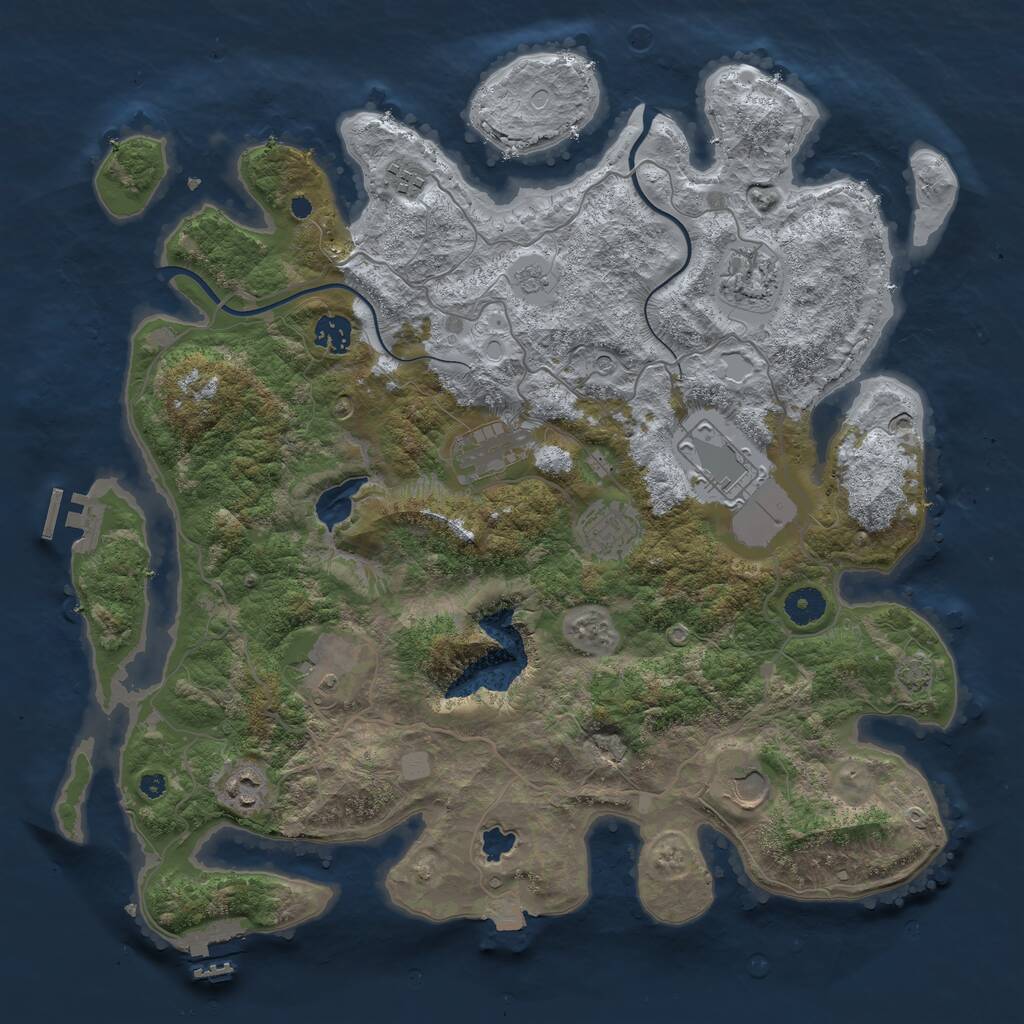 Rust Map: Procedural Map, Size: 4000, Seed: 202994415, 15 Monuments