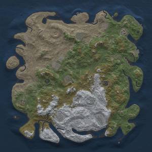 Thumbnail Rust Map: Procedural Map, Size: 4500, Seed: 1139497422, 19 Monuments