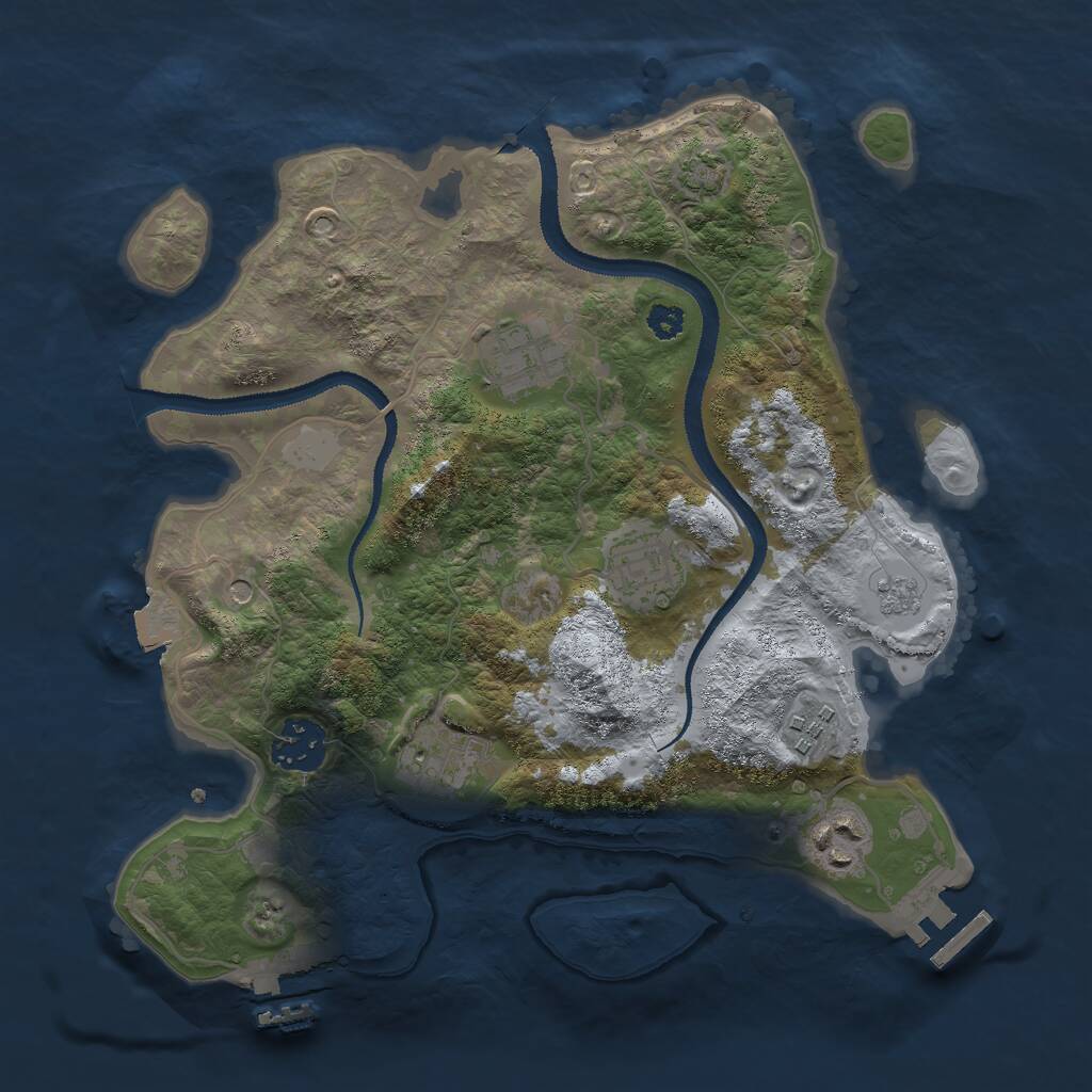 Rust Map: Procedural Map, Size: 3000, Seed: 31011959, 12 Monuments
