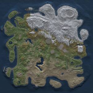 Thumbnail Rust Map: Procedural Map, Size: 4250, Seed: 32879736, 14 Monuments