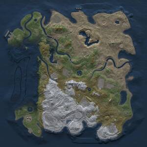 Thumbnail Rust Map: Procedural Map, Size: 4250, Seed: 576763352, 16 Monuments