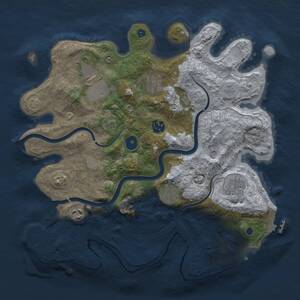 Thumbnail Rust Map: Procedural Map, Size: 3500, Seed: 961480094, 13 Monuments