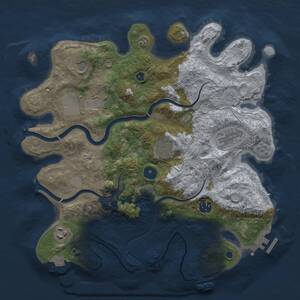 Thumbnail Rust Map: Procedural Map, Size: 3500, Seed: 961480094, 13 Monuments