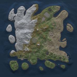 Thumbnail Rust Map: Procedural Map, Size: 3500, Seed: 632299861, 14 Monuments