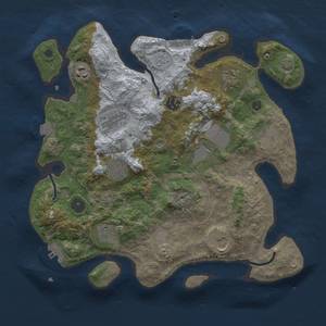 Thumbnail Rust Map: Procedural Map, Size: 3500, Seed: 1623664347, 17 Monuments