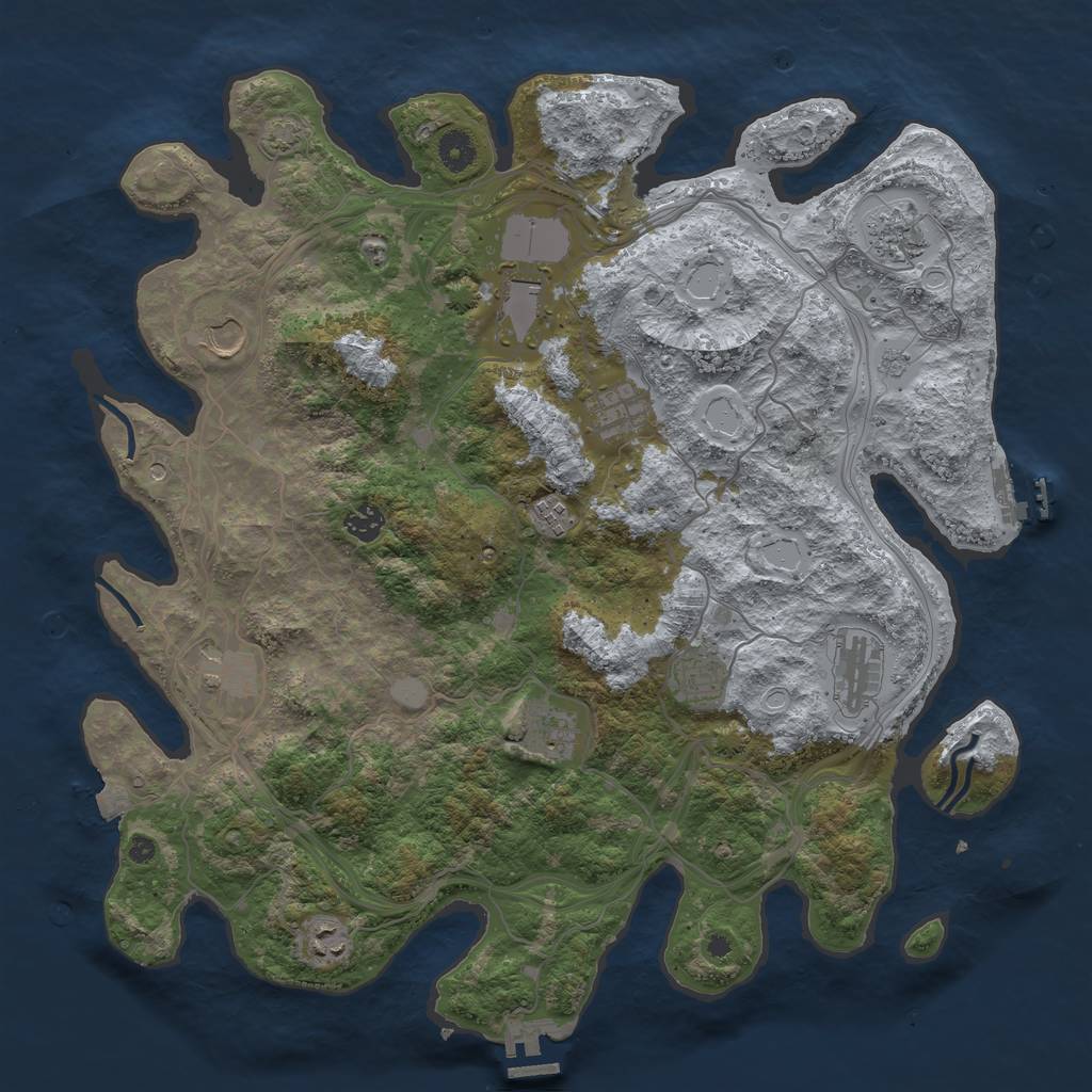 Rust Map: Procedural Map, Size: 4250, Seed: 1287136311, 19 Monuments