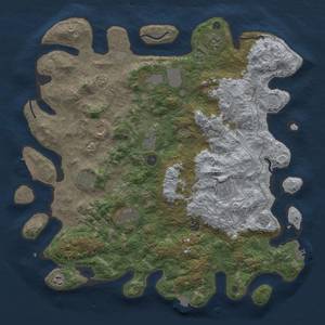 Thumbnail Rust Map: Procedural Map, Size: 4500, Seed: 73520989, 18 Monuments