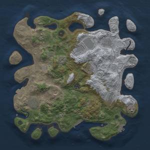 Thumbnail Rust Map: Procedural Map, Size: 3700, Seed: 619919994, 18 Monuments