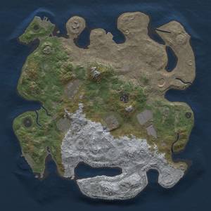 Thumbnail Rust Map: Procedural Map, Size: 3500, Seed: 96652535, 16 Monuments