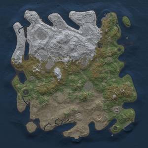 Thumbnail Rust Map: Procedural Map, Size: 4000, Seed: 990242, 17 Monuments
