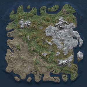 Thumbnail Rust Map: Procedural Map, Size: 5000, Seed: 123480802, 19 Monuments